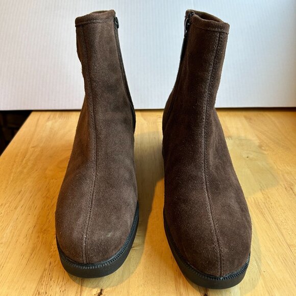 Sporto Women's Brown Suede Insulated Ankle Boots With Side Zipper Sz 9 - Picture 5 of 13